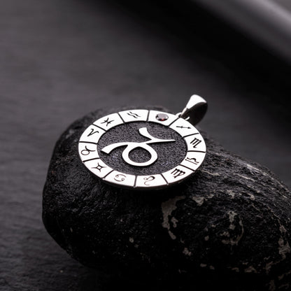 Silver Capricorn Zodiac Pendant, Capricorn Horoscope Pendant, Capricorn Birthstone Pendant, Unisex Zodiac Pendant, Unique Zodiac Jewelry