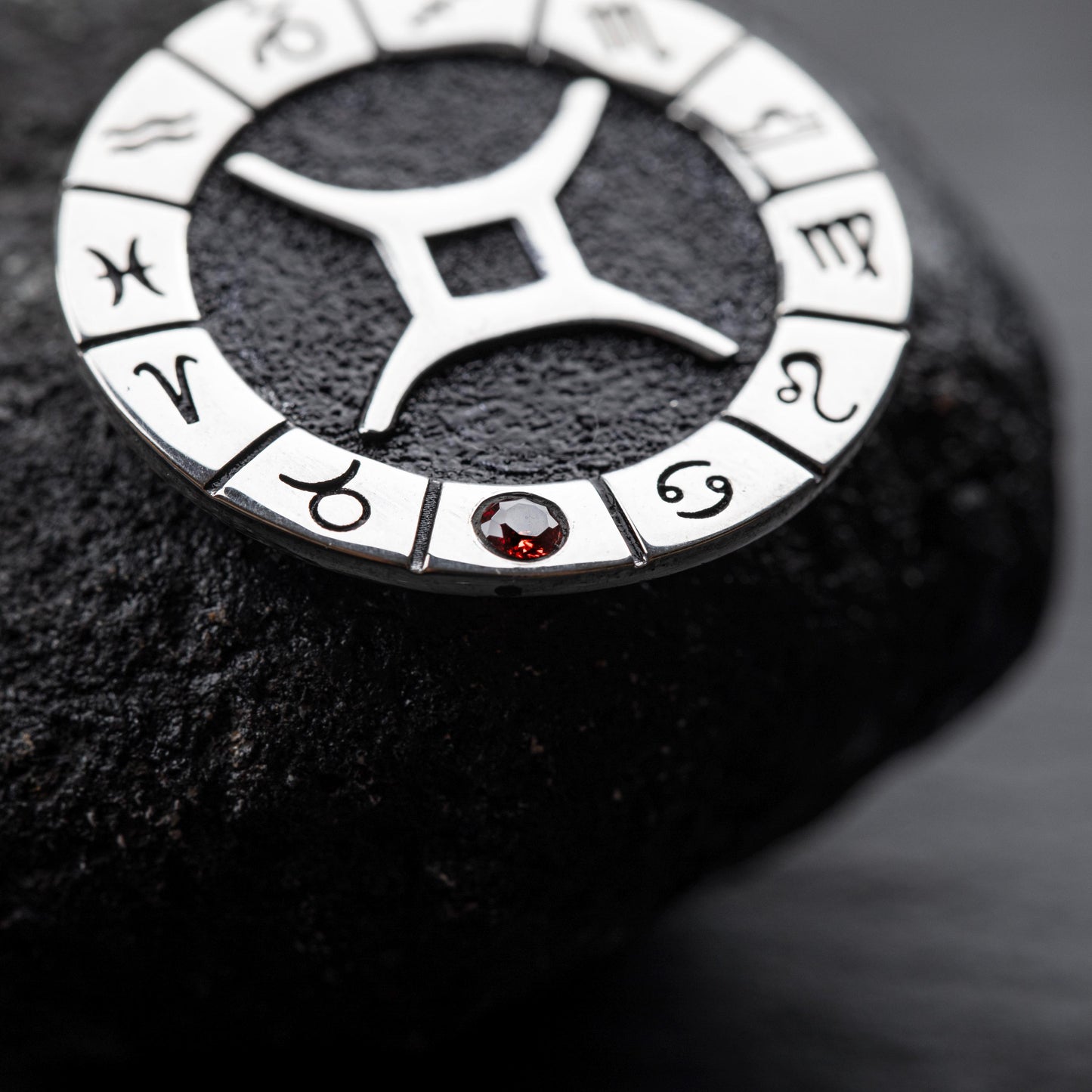 Silver Gemini Zodiac Pendant