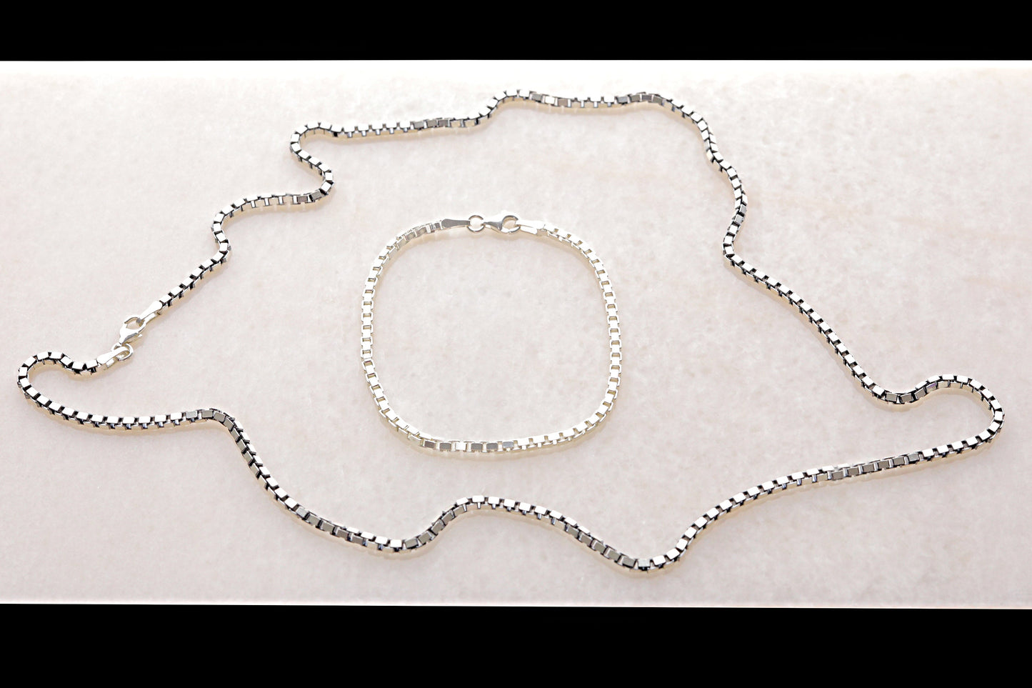 925 Sterling Silver Handmade Box Chain Necklace