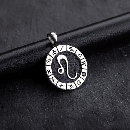 Silver Leo Zodiac Pendant