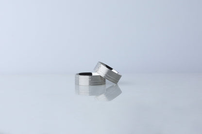 925 Sterling Brused Silver Cubic Zirconia Simulant Ring, Elegant Real Silver Pen Embroidered Ring,  Anniversary Ring Gift, Gift for Her
