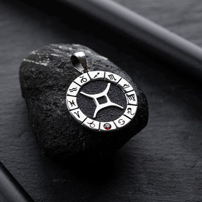 Silver Gemini Zodiac Pendant