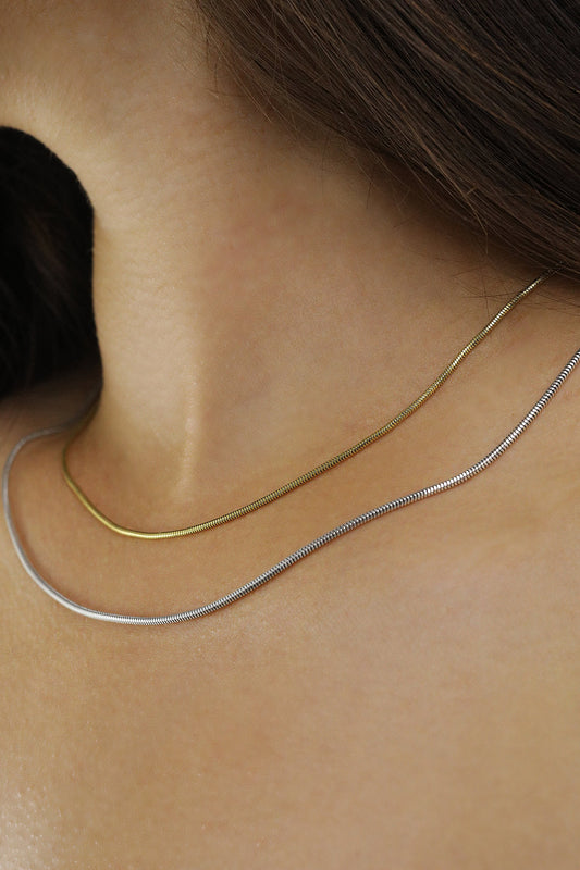 925 Sterling Silver Herringbone Chain Necklace, Dainty Chocker, Gold Filled Snake Chain, Layering Necklace for Women, Best Gift for Mom