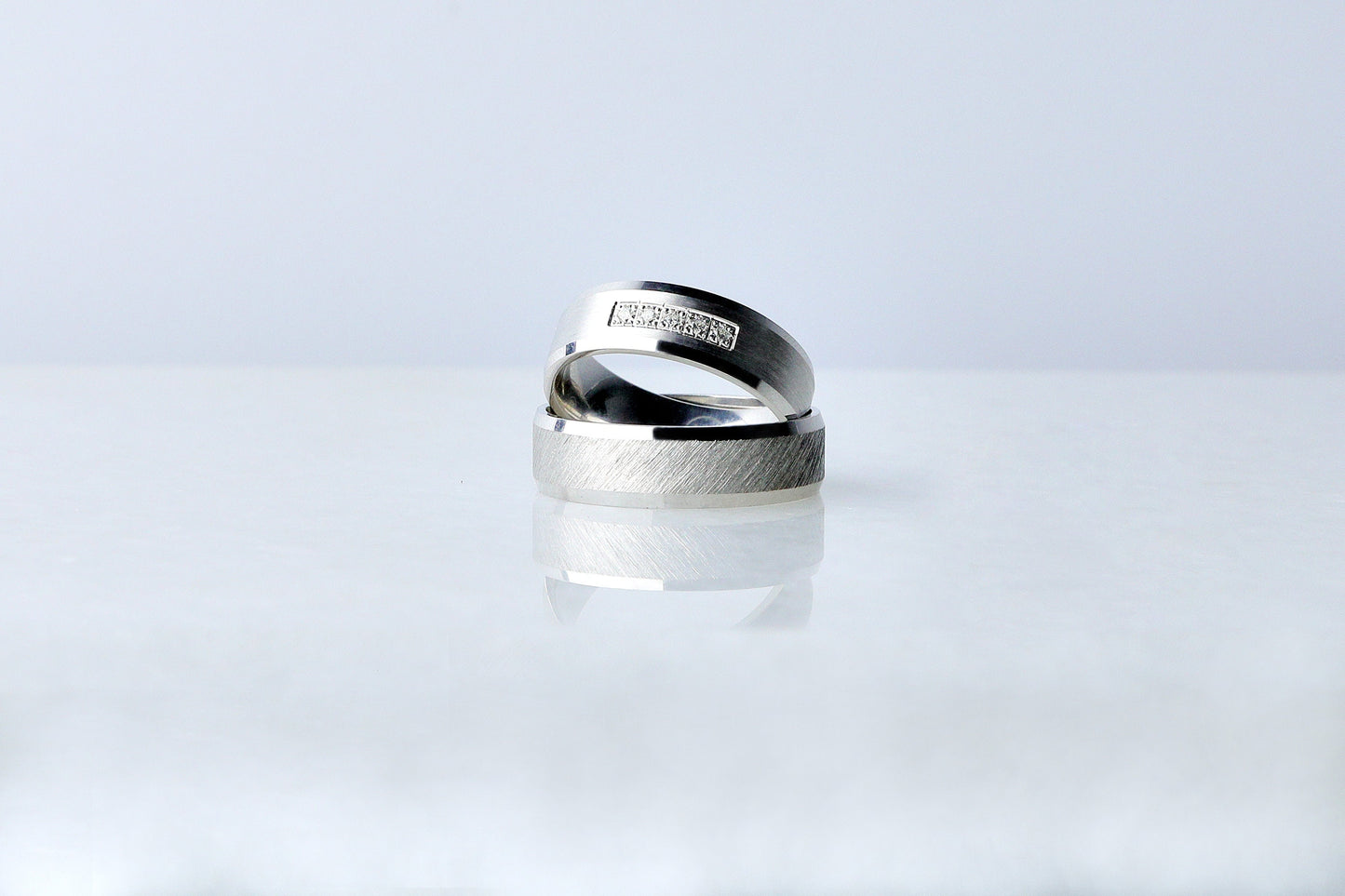 925 Sterling Silver Engraved Diamond Shape Ring, Dainty Layered Brused Silver Ring, Chic Engagement Ring, Anniversary Gift for Her Him