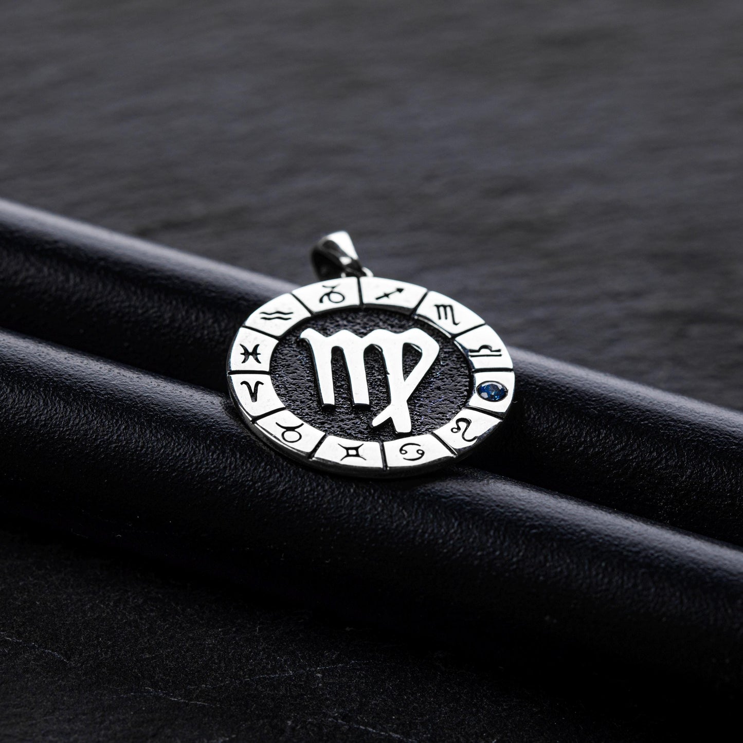 Silver Virgo Zodiac Pendant