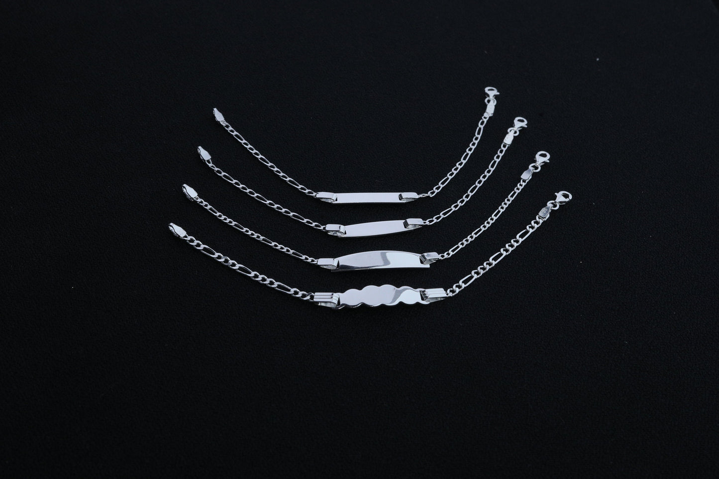 Silver ID Bracelet For Child, Baby Sterling Silver Bracelet