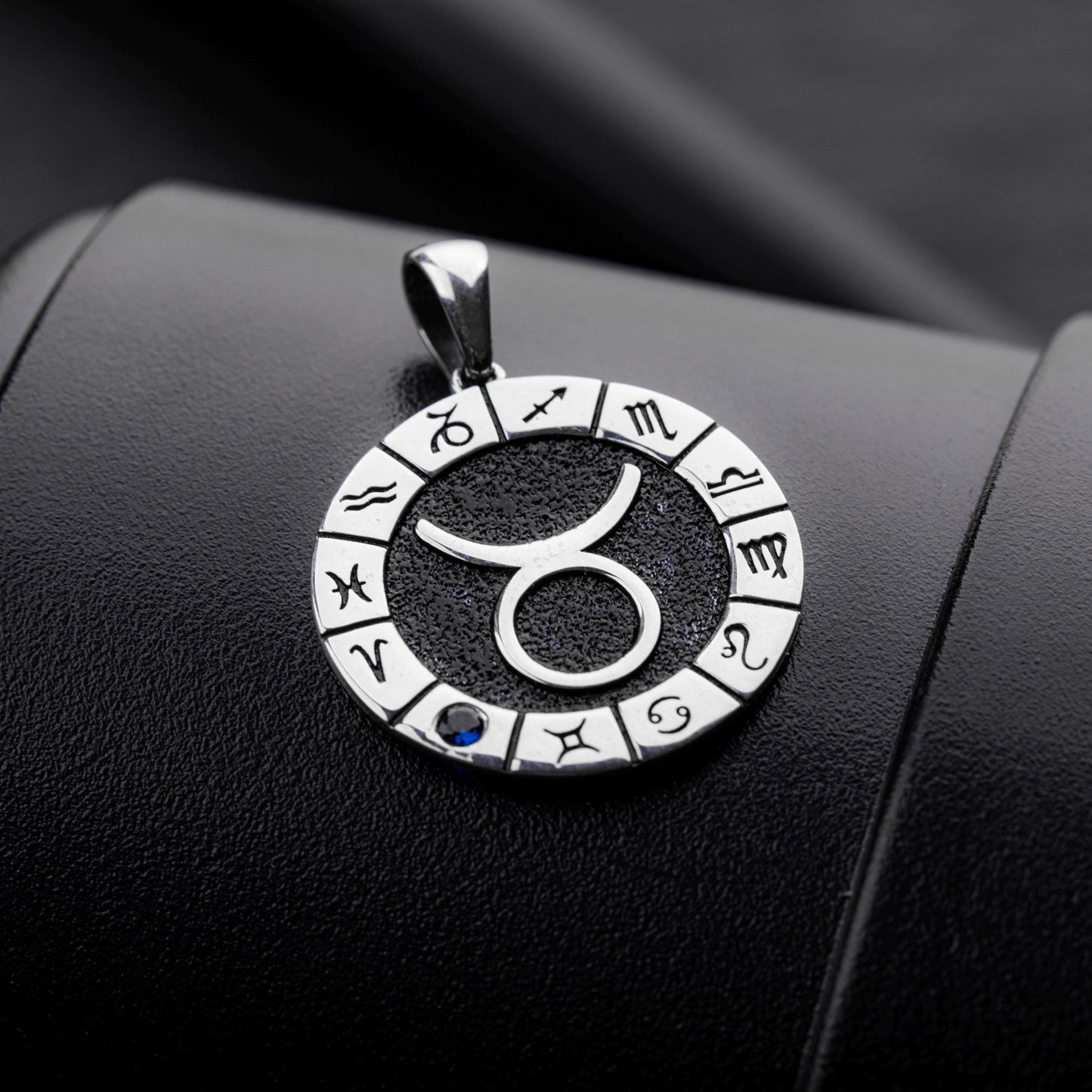 Silver Taurus Zodiac Pendant, Taurus Horoscope Pendant, Taurus Birthstone Pendant, Unisex Zodiac Pendant, Unique Zodiac Jewelry, Zodiac Gift
