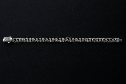 925 Sterling Silver Vintage Bracelet,Cuban Link Chain Bracelet,Mens embroidered bracelet,Handmade Silver Bracelet,Mens Bracelet,Gift for Him