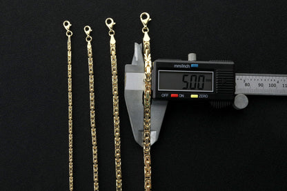 925 Silver Gold Plated King Chain Bracelet