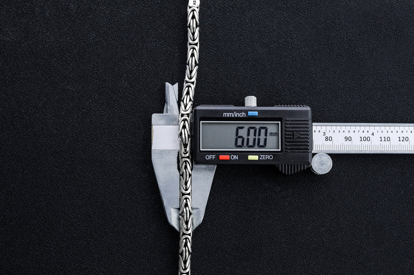 925 Sterling Silver Round King Chain Bracelet