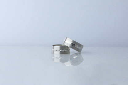 925 Sterling Silver Circle Embroidered Ring, Minimalist Textured Wedding Ring, Engagement Ring, Elegant Jewelry for Women Men, Wedding Band