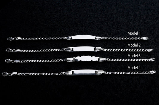Baby Sterling Silver ID Bracelet, Silver ID Bracelet For Child, Chain Name Bracelet, Baby Boy Bracelet, Baby Girl Bracelet, Gift For Newborn