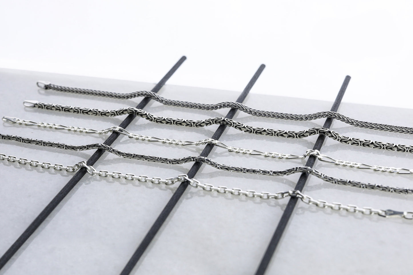 925 Sterling Silver Link Chain Bracelets