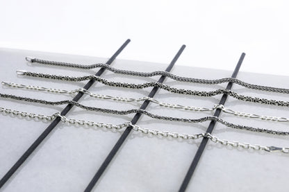 925 Sterling Silver Link Chain Bracelets