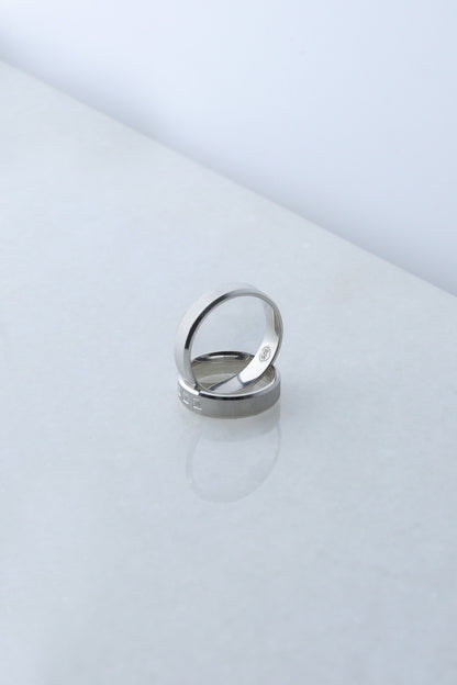 925 Sterling Silver Cubic Zirconia Embroided Ring, Minimalist Real Silver Diamond Simulant Ring, Dainty Brused Silver Ring, Gift for Her