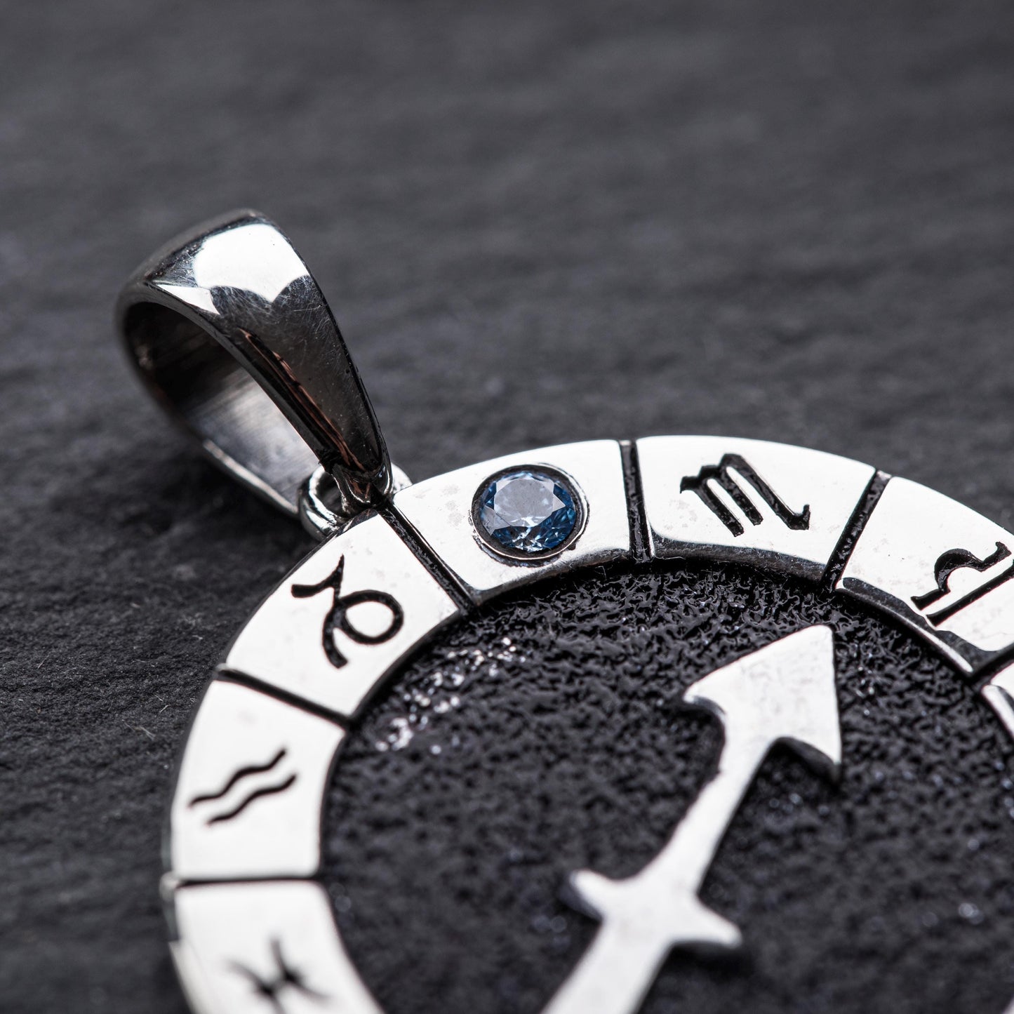 Silver Sagittarius Zodiac Pendant, Sagittarius Horoscope Pendant, Sagittarius Birthstone Pendant,Unisex Zodiac Pendant,Unique Zodiac Jewelry