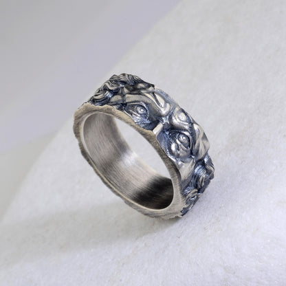 Alexander the Coin Ring, Sterling Silver Archaic Greek Jewelry
