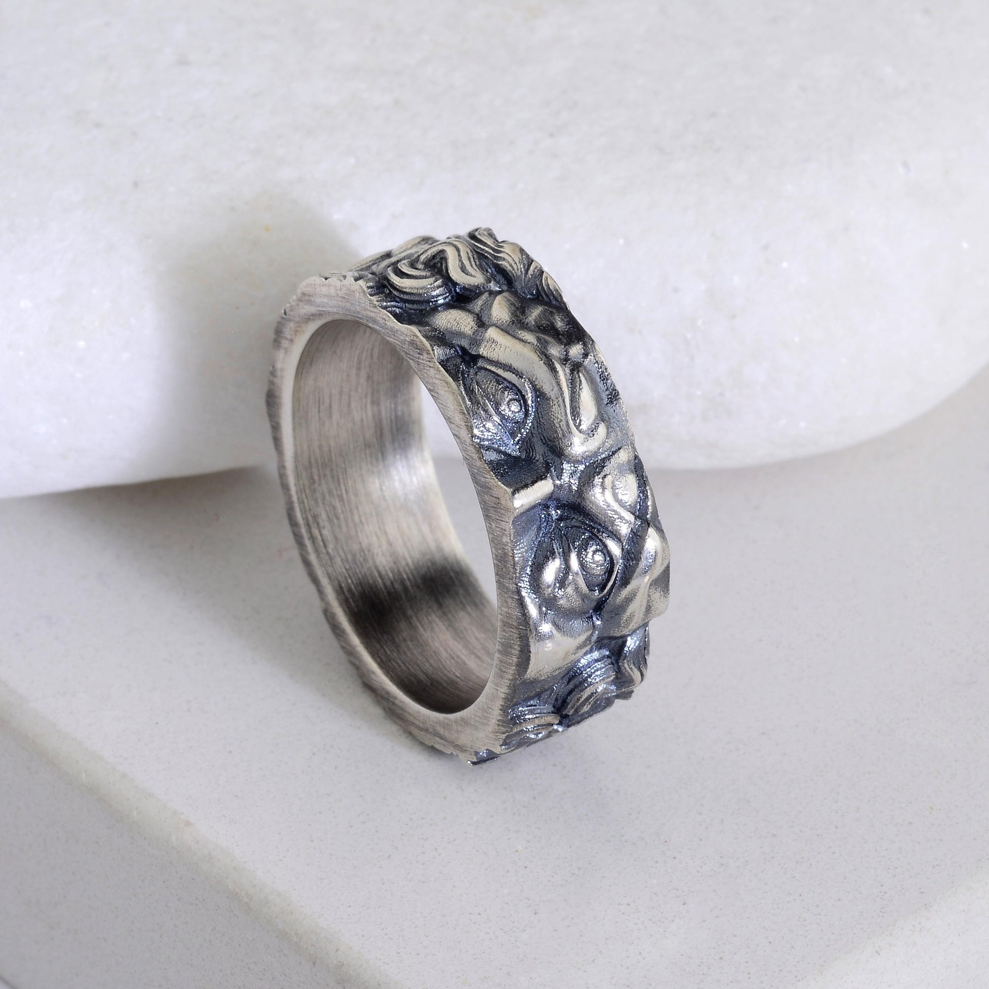 Alexander the Coin Ring, Sterling Silver Archaic Greek Jewelry