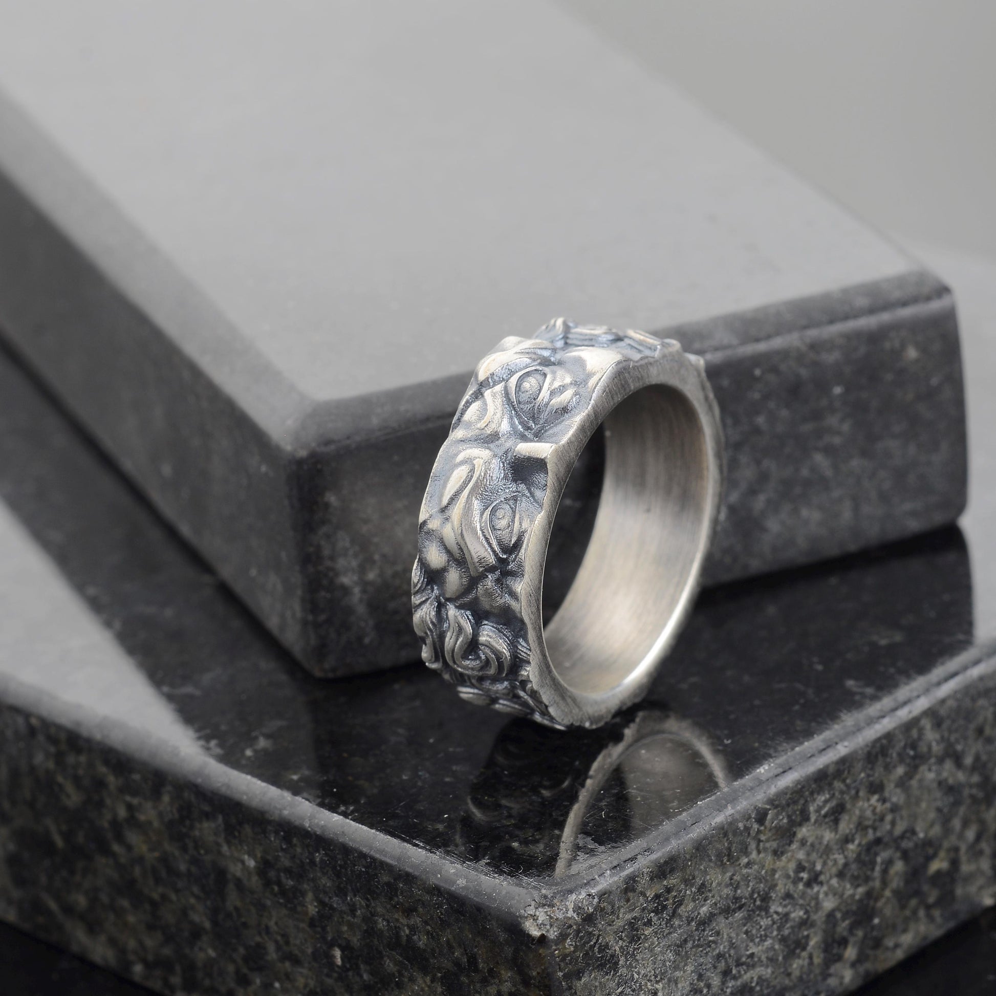Alexander the Coin Ring, Sterling Silver Archaic Greek Jewelry