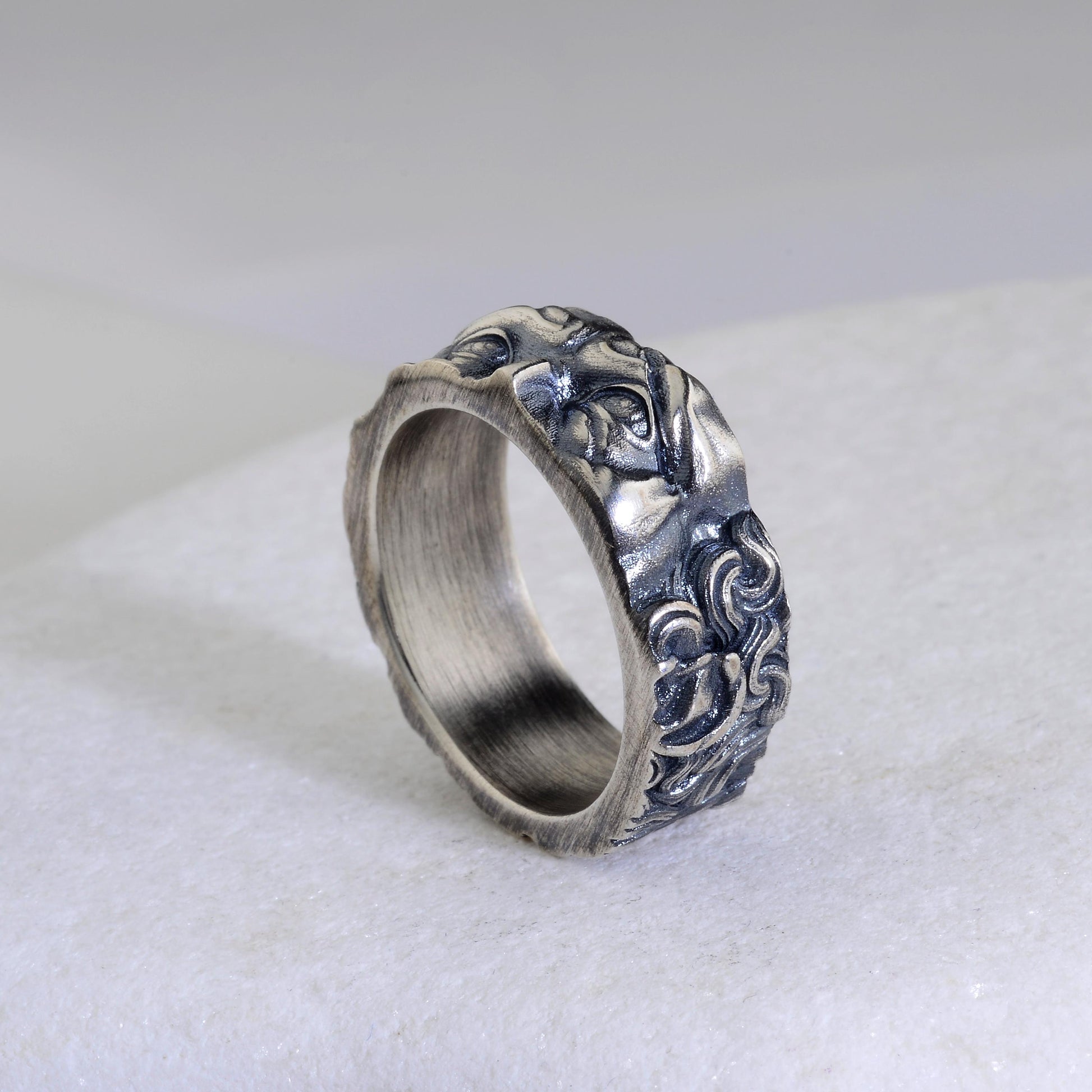 Alexander the Coin Ring, Sterling Silver Archaic Greek Jewelry