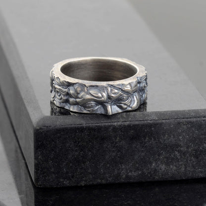 Alexander the Coin Ring, Sterling Silver Archaic Greek Jewelry