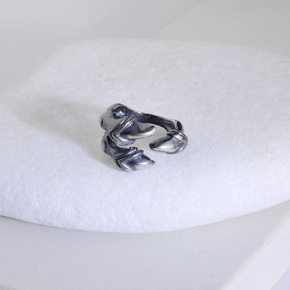 Sterling Silver Dragon Claw Ring: Gothic Adjustable Bronze Eagle Talon