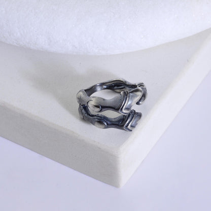 Sterling Silver Dragon Claw Ring: Gothic Adjustable Bronze Eagle Talon