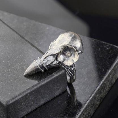 Sterling Silver Khonshu Ring: Handmade Egyptian God of the Moon Ring