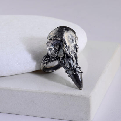 Sterling Silver Khonshu Ring: Handmade Egyptian God of the Moon Ring