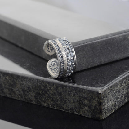 Sterling Silver Last Supper Ring: Engraved Da Vinci Renaissance Jewelry