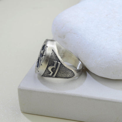 Sterling Silver Libra Zodiac Ring: Horoscope Astrology Jewelry