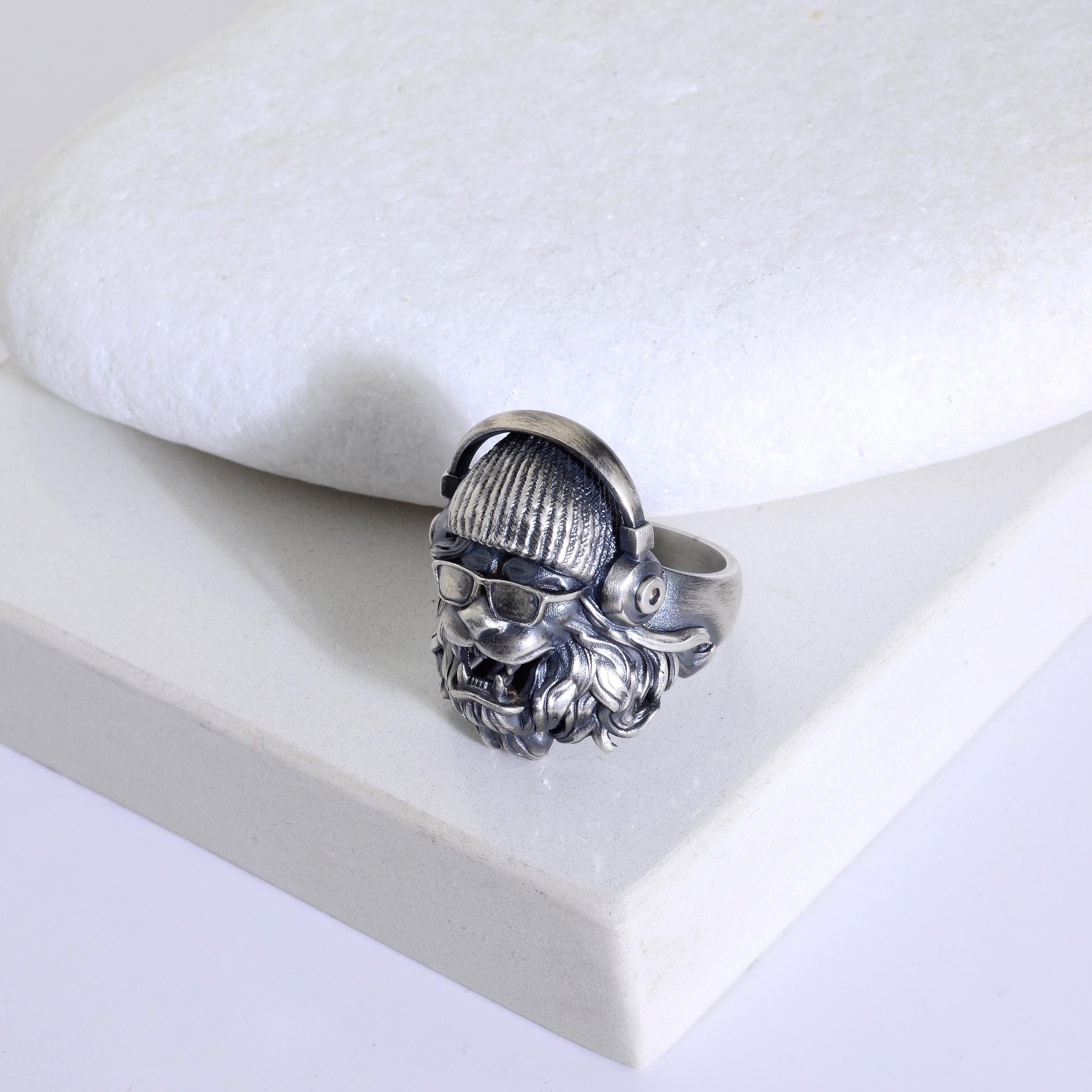 Sterling Silver Lion Head Ring: Handmade Hipster Animal Ring
