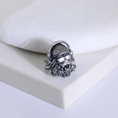 Sterling Silver Lion Head Ring: Handmade Hipster Animal Ring