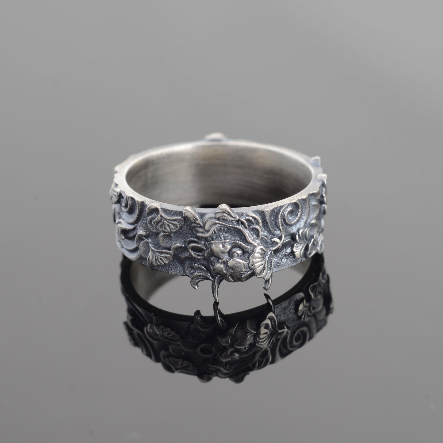 Sterling Silver Oni Mask Ring, Devil Ring, Japanese Jewelry, Hannya Mask Ring, Samurai Mask Ring, Japanese Evil Spirit, Gifr for Boyfriend