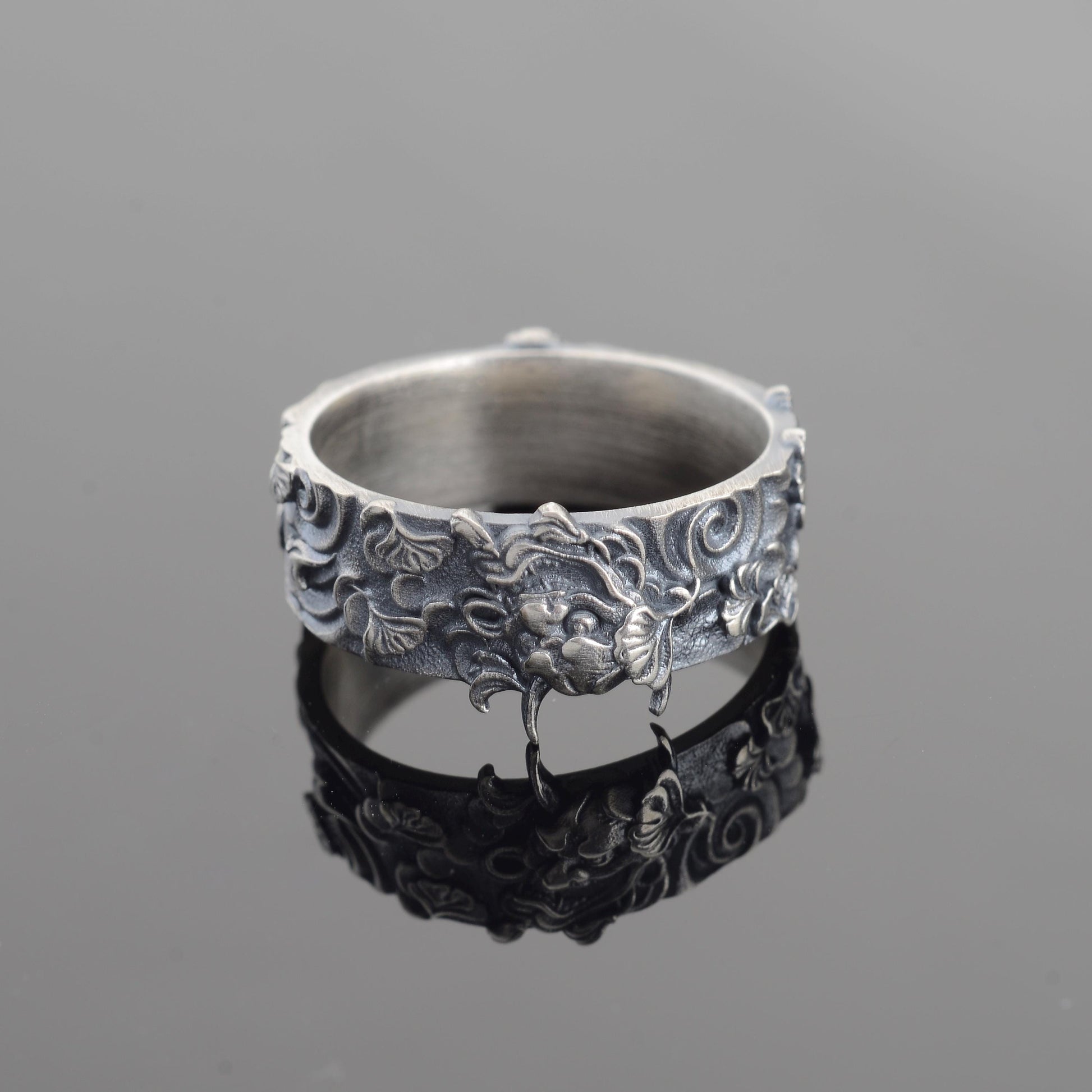 Sterling Silver Oni Mask Ring, Devil Ring, Japanese Jewelry, Hannya Mask Ring, Samurai Mask Ring, Japanese Evil Spirit, Gifr for Boyfriend
