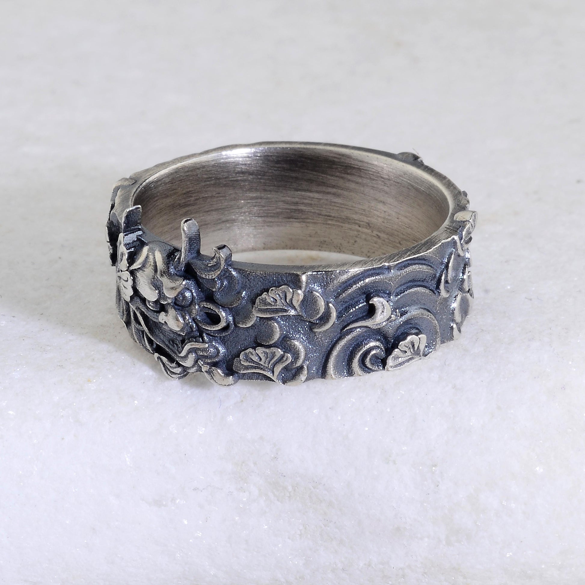 Sterling Silver Oni Mask Ring, Devil Ring, Japanese Jewelry, Hannya Mask Ring, Samurai Mask Ring, Japanese Evil Spirit, Gifr for Boyfriend