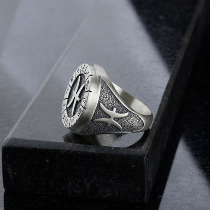 Sterling Silver Pisces Zodiac Ring: Horoscope Astrology Gift