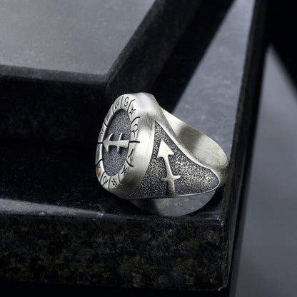 Sterling Silver Sagittarius Ring: Birthstone Ring