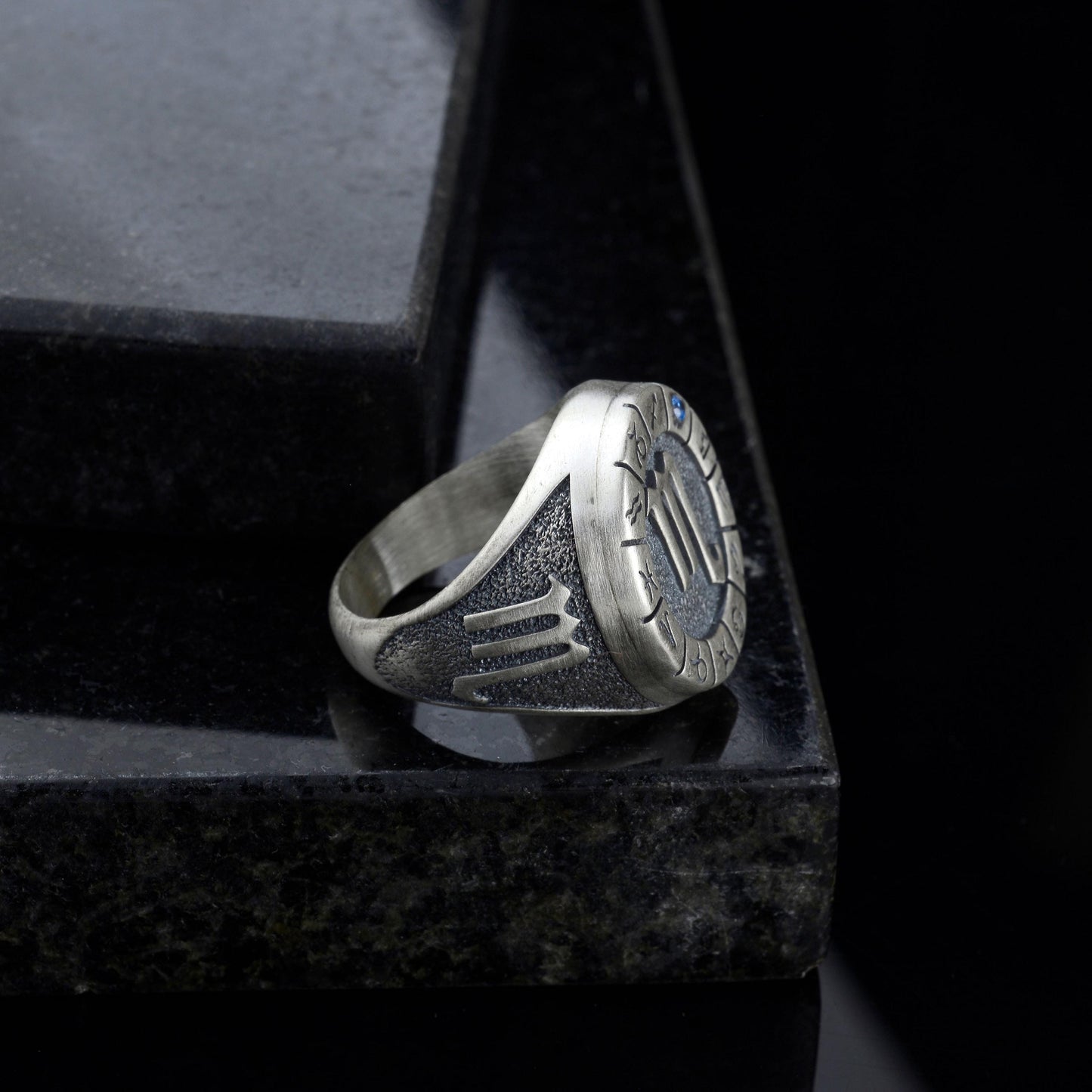 Sterling Silver Scorpio Zodiac Ring: Horoscope Astrology Ring