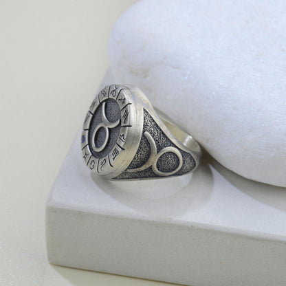 Sterling Silver Taurus Zodiac Ring: Horoscope Astrology Gift