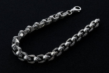 925 Sterling Silver Skull Bracelet