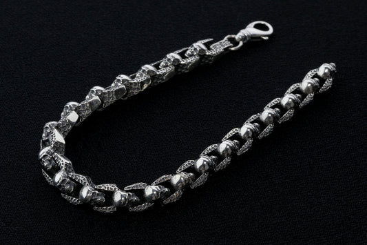 925 Sterling Silver Skull Bracelet