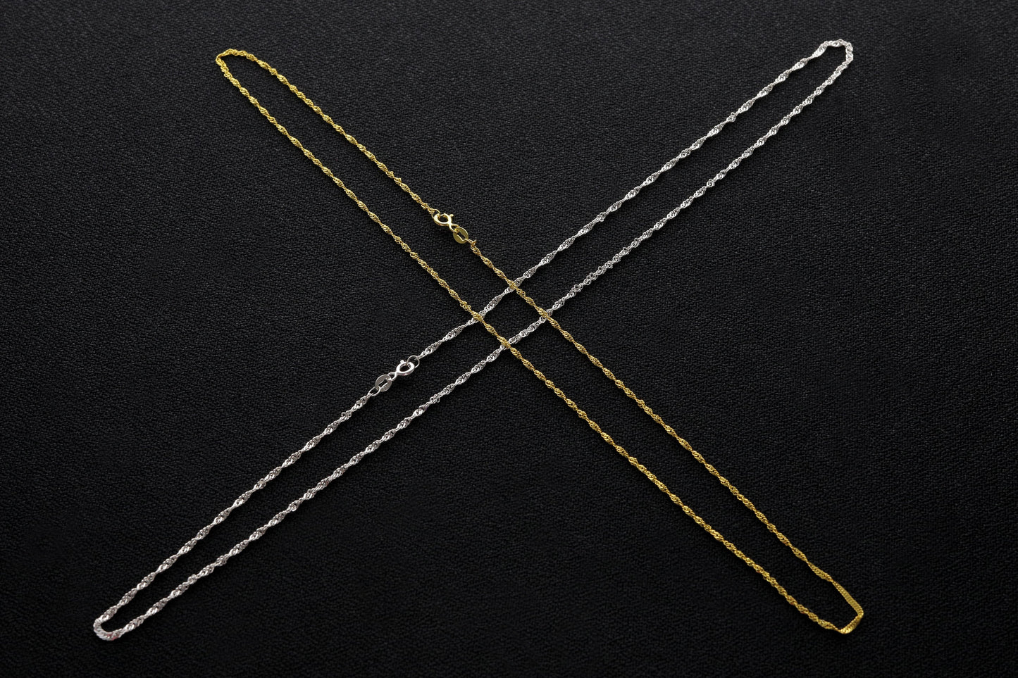 925 Sterling Silver Singapore Necklace, Real Silver Chain Necklace, Layering Chain for Women, Gold Plated Jewelry, Birthday Gift for Her