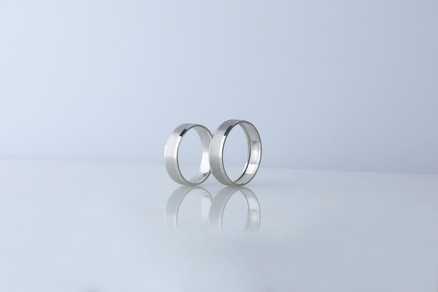 925 Sterling Silver Flat Step Layered Ring, Minimalist Real Silver Elegant Ring, Dainty Brused Silver Ring, Anniversary Gift for Her Him