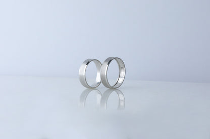 925 Sterling Silver Flat Step Layered Ring, Minimalist Real Silver Elegant Ring, Dainty Brused Silver Ring, Anniversary Gift for Her Him