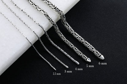 925 Sterling Silver Round King Chain Bracelet