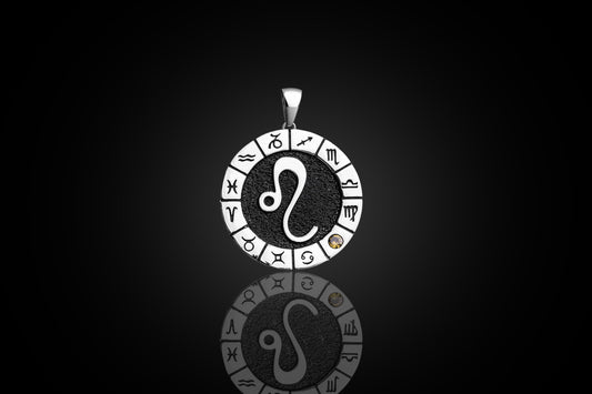 Silver Leo Zodiac Pendant