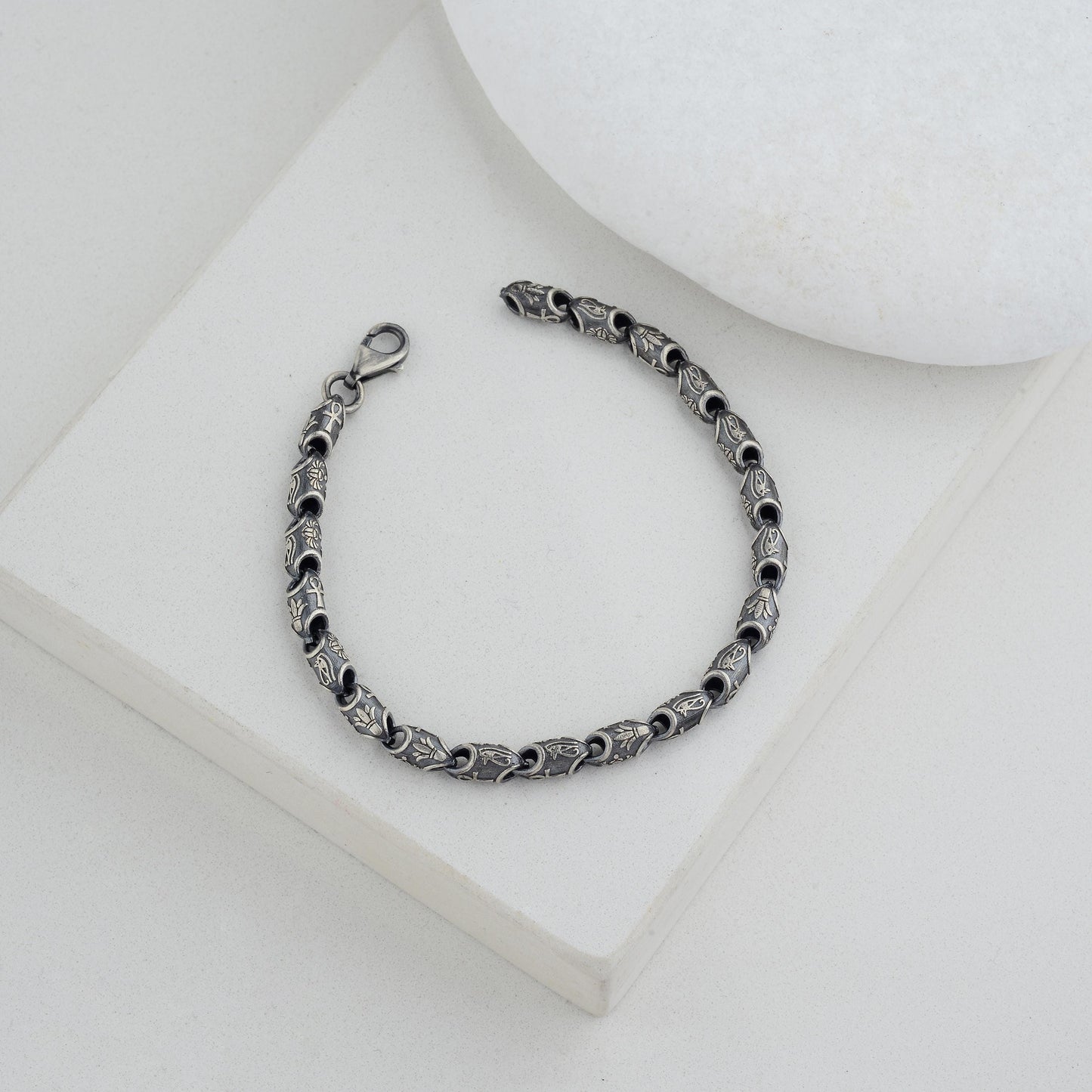 925 Sterling Silver Egyptian Bracelet