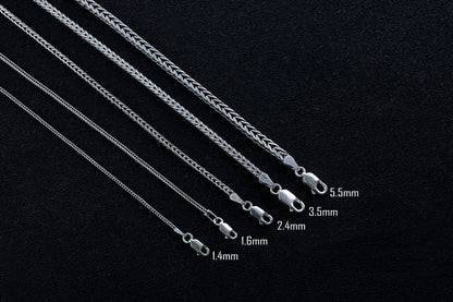 925 Sterling Silver Fox Tail Necklace
