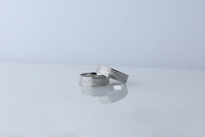 925 Sterling Silver Sandblasted Ring, Chic Cubic Zircon Diamond Wedding Silver Ring, Women's Men's Gold Wedding Band, Anniversary Women Gift